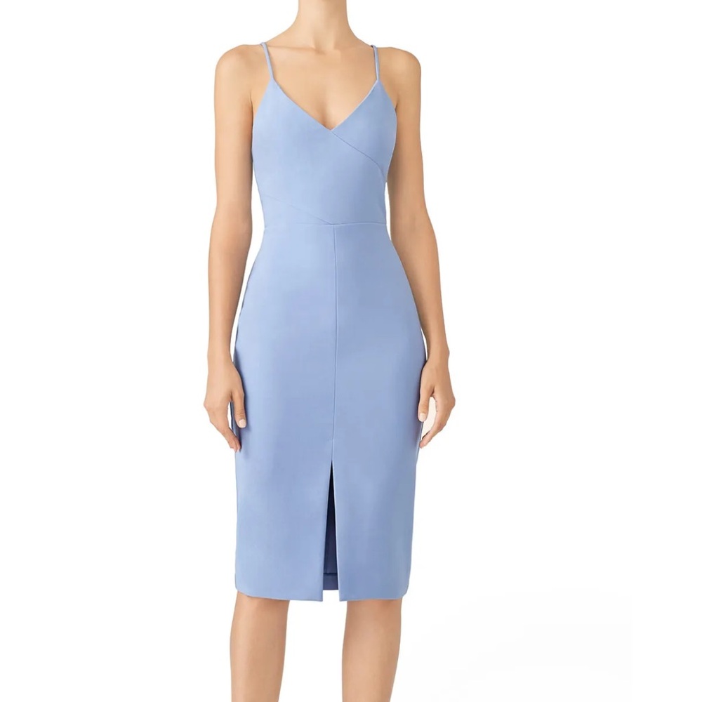 Likely Brooklyn sky blue midi dress Elegant Blue Spaghetti Strap Dress size 4